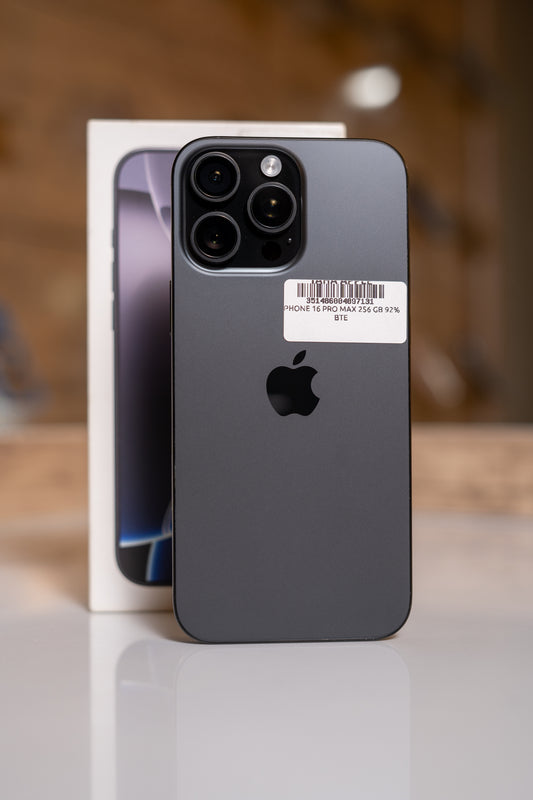 iPhone 16 Pro Max 256GB 92% Avec Boite